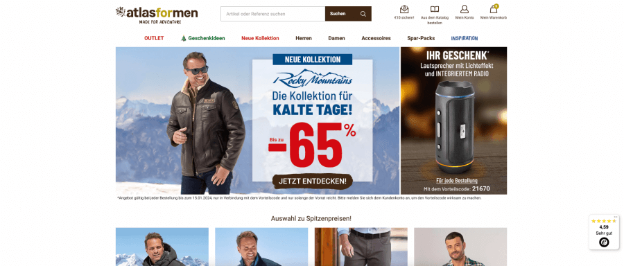 AtlasForMen Online shop